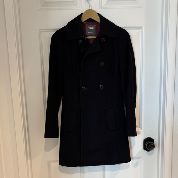 MARCS Black Pea Coat - Picture 1 of 3